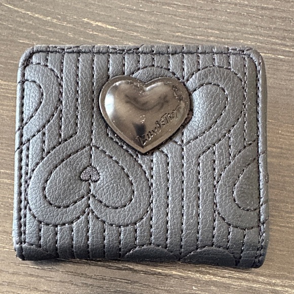 Betsey Johnson Accessories - Betsey Johnson Black Heart-Embellished Wallet